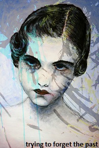 anita snik-broeken, digitaal acrylschilderij, trying to forget the past